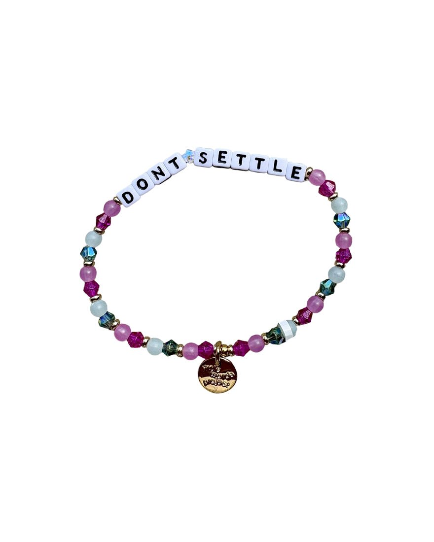 Little Words Project - Don't Settle The Power Of Little Words Bracelet - White