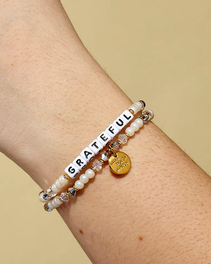 Little Words Project - Grateful Bracelet - White Shiny Things