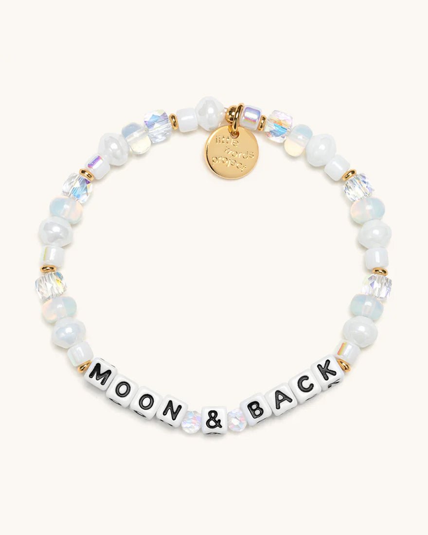Little Words Project - Moon And Back Bracelet - White Purely Devoted