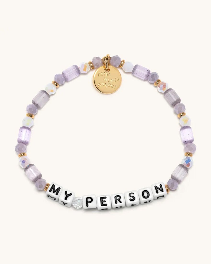 Little Words Project - My Person Bracelet - White Lavender Lace