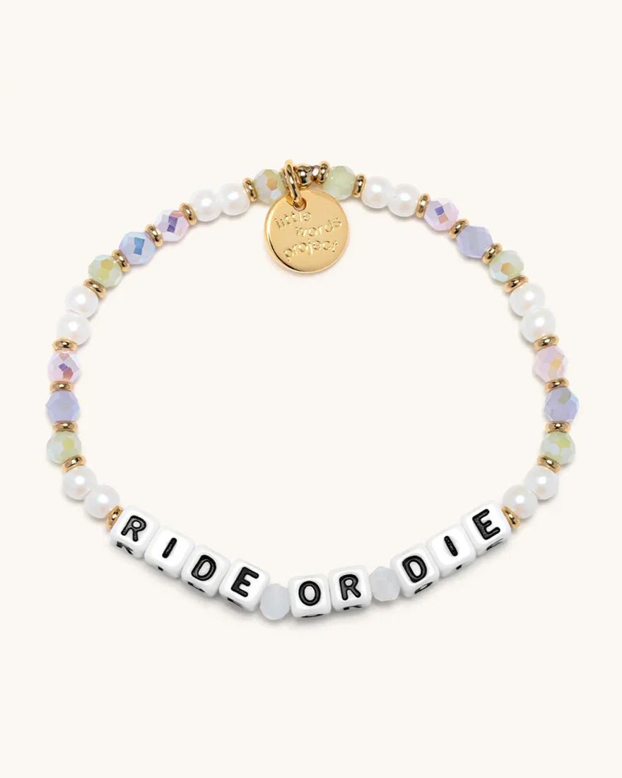 Little Words Project - Ride Or Die Bracelet - White Ride Or Die