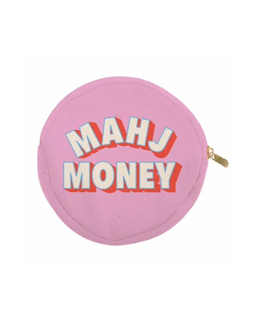 Mahjong Zipper Canvas Pouch