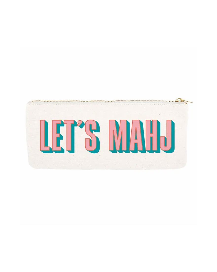 Mahjong Zipper Canvas Tile Pouch