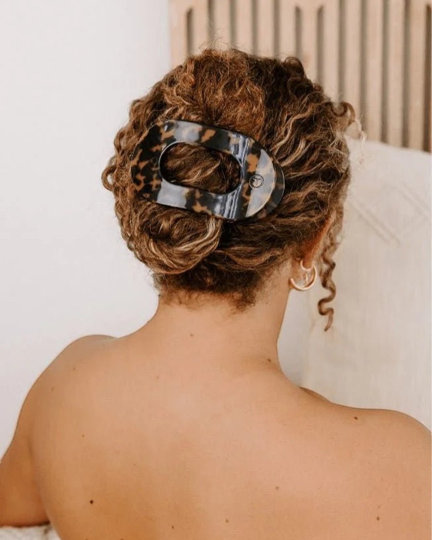 Teleties - Flat Round Hair Clip - Almond Beige