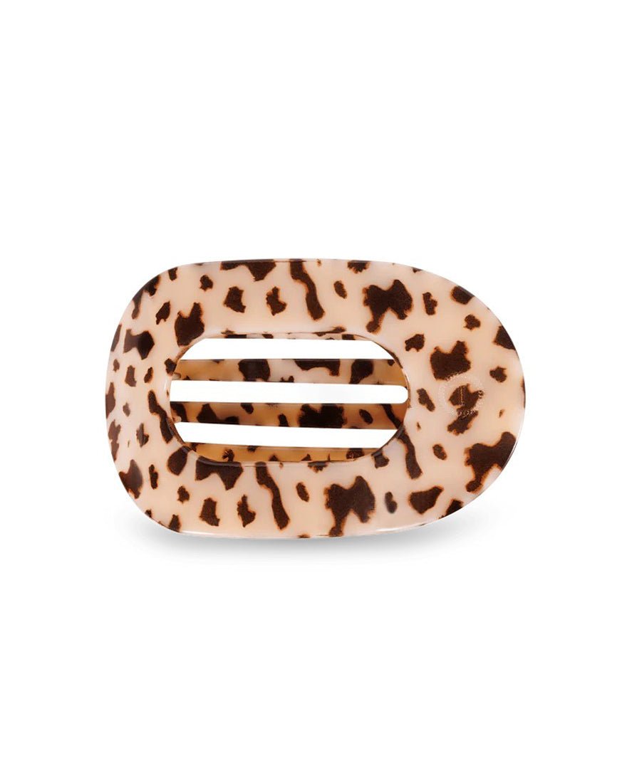 Teleties - Flat Round Hair Clip - Blonde Tortoise