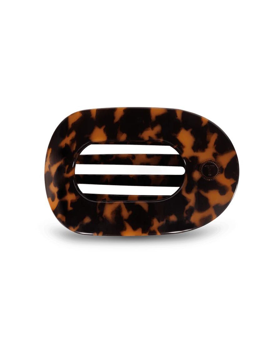 Teleties - Flat Round Hair Clip - Tortoise