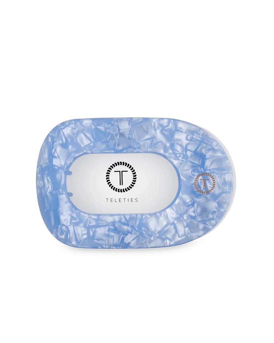Teleties - Flat Round Hair Clips - Blue Lagoon