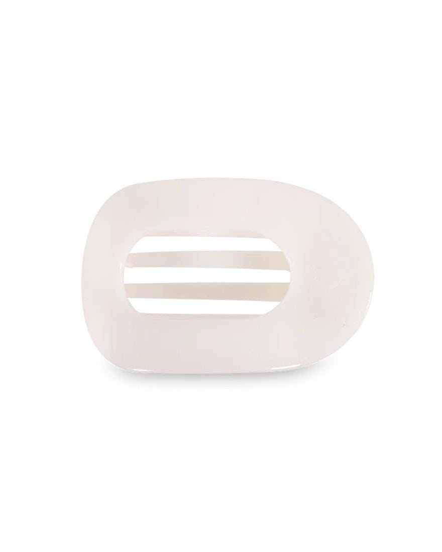 Teleties - Flat Round Hair Clips - Coconut White