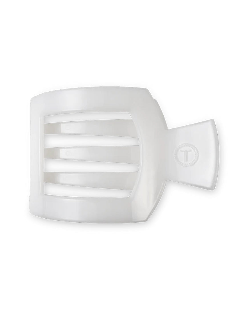Teleties - Flat Square Hair Clips - Coconut White