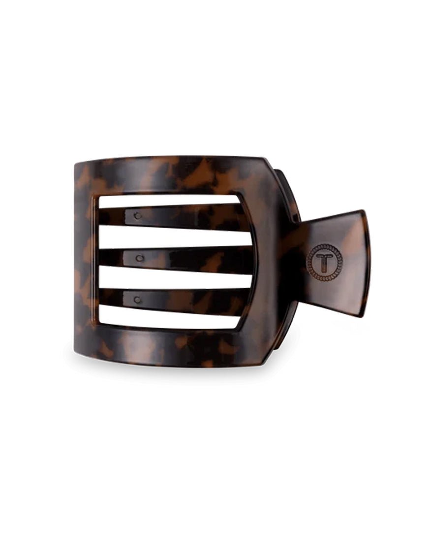 Teleties - Flat Square Hair Clips - Jet Black