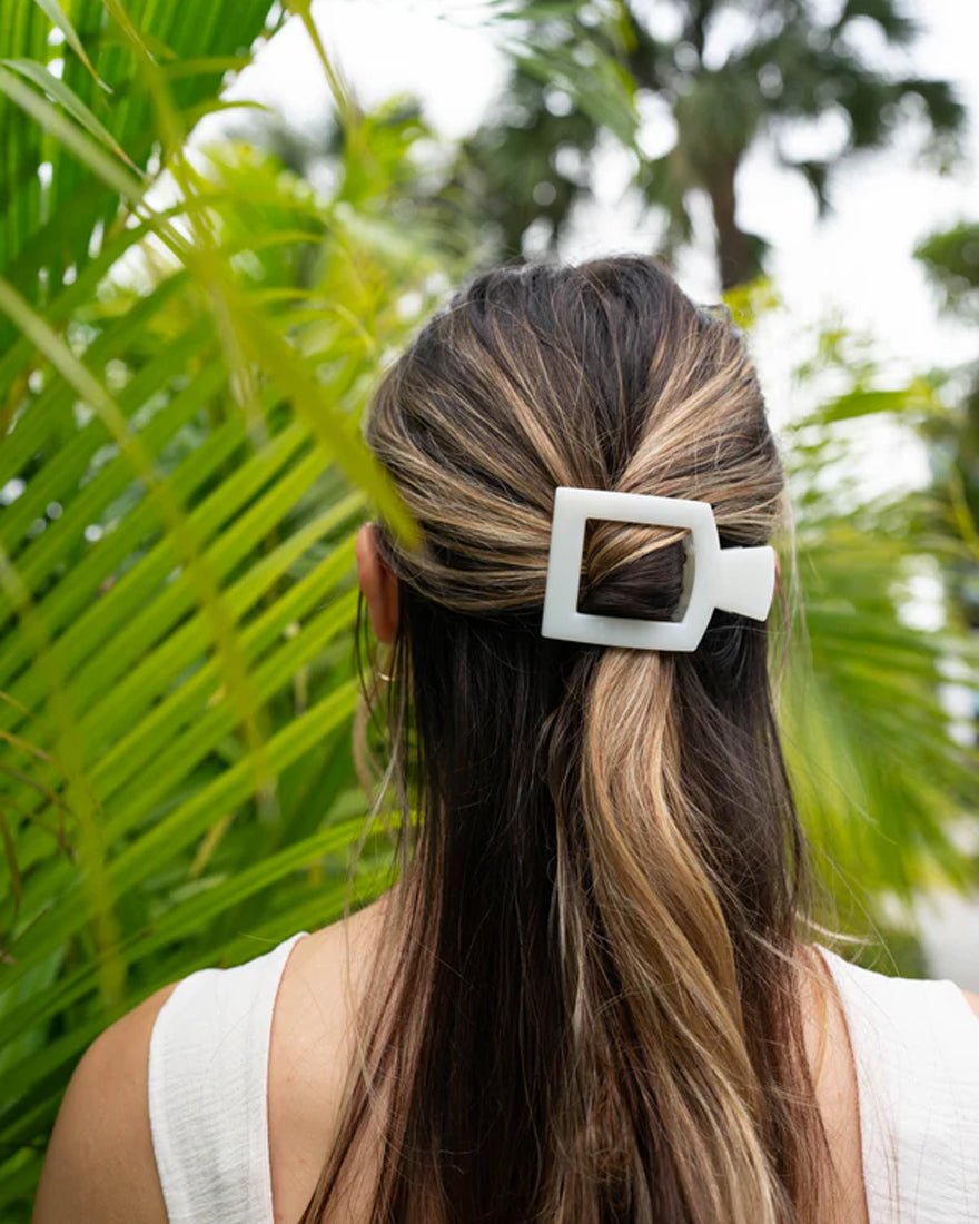 Teleties - Flat Square Hair Clips - Jet Black
