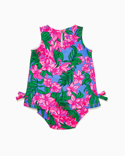 Girls Baby Lilly Knit Shift Dress - Cerise Pink Safari Sunset - 3