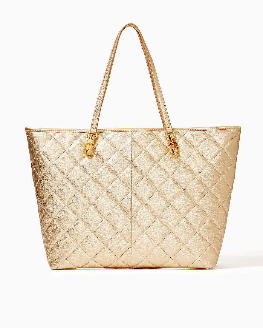 Quilted Leather Meena Tote