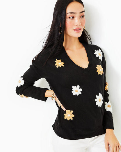 Tensley SweaterBlack Blooming Embroidery1
