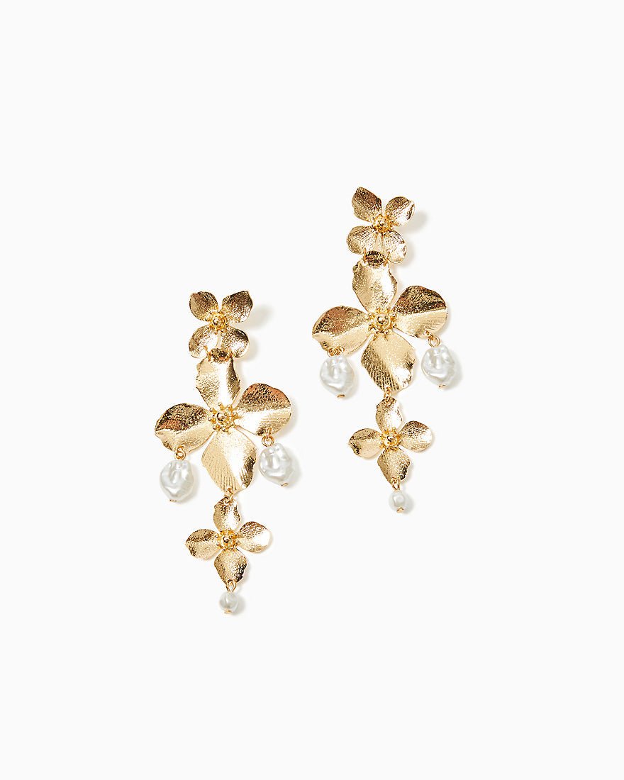 Via Flora Earrings - Gold Metallic - 1